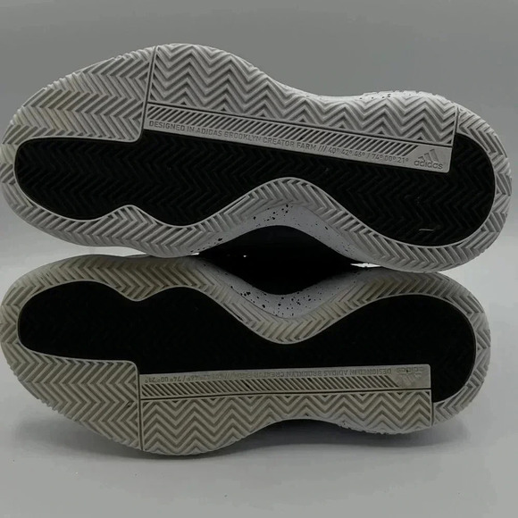 Adidas Men 8 Women 9.5 Rose 773 FX7123 Basketball Shoes Black & White Athleisure - Picture 15 of 16